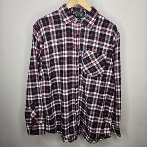 Urban Republic Casual Plaid Collared Button Down Shirt - Red, Blue, White Sz XL